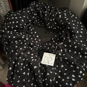 Black and white infinity scarf